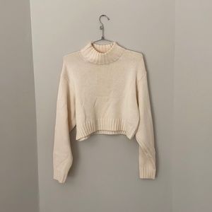 ARITZIA Wilfred mock neck crop sweater